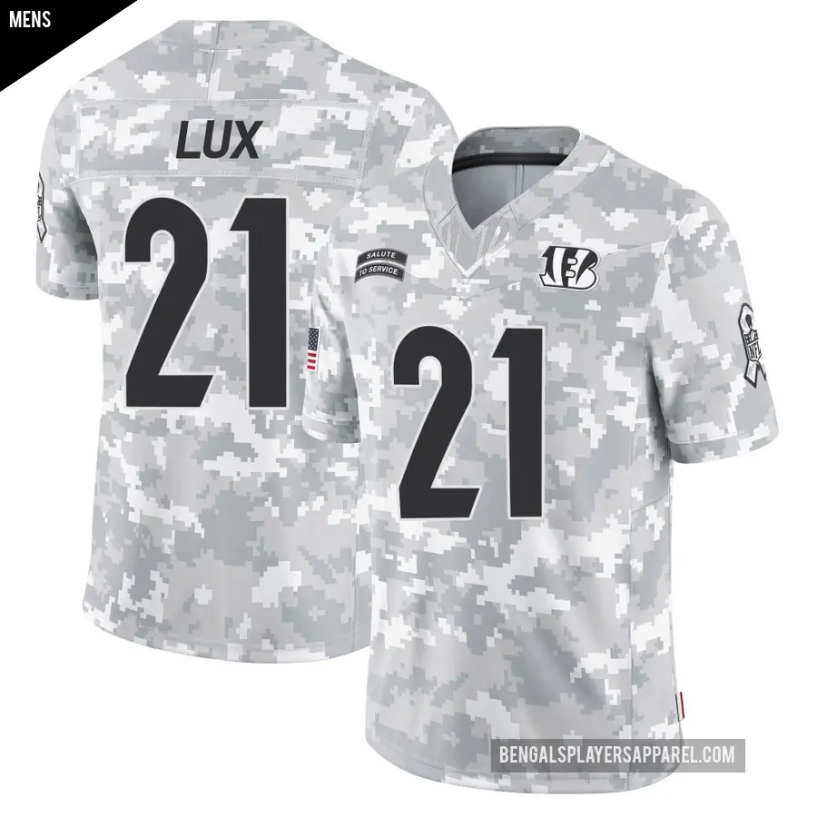 Men's Cincinnati Bengals ＃21 Bralyn Lux Arctic Camo Limited 2024 Salute to Service Jersey
