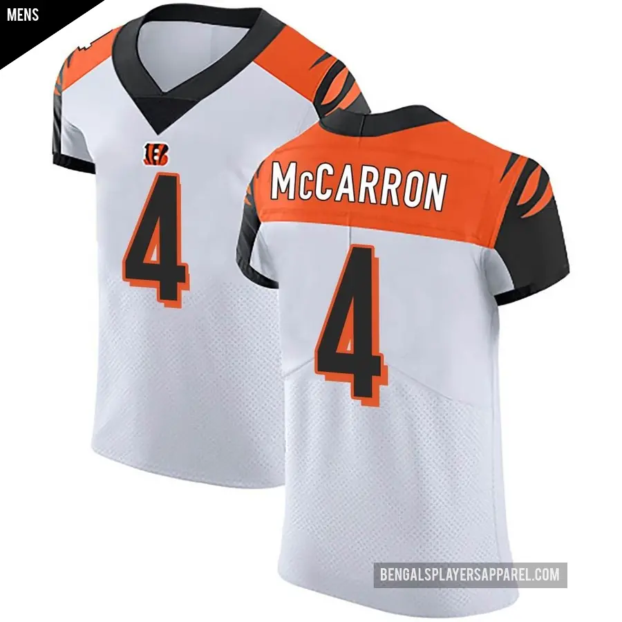 Men's Cincinnati Bengals ＃4 AJ McCarron White Elite Vapor Untouchable Jersey