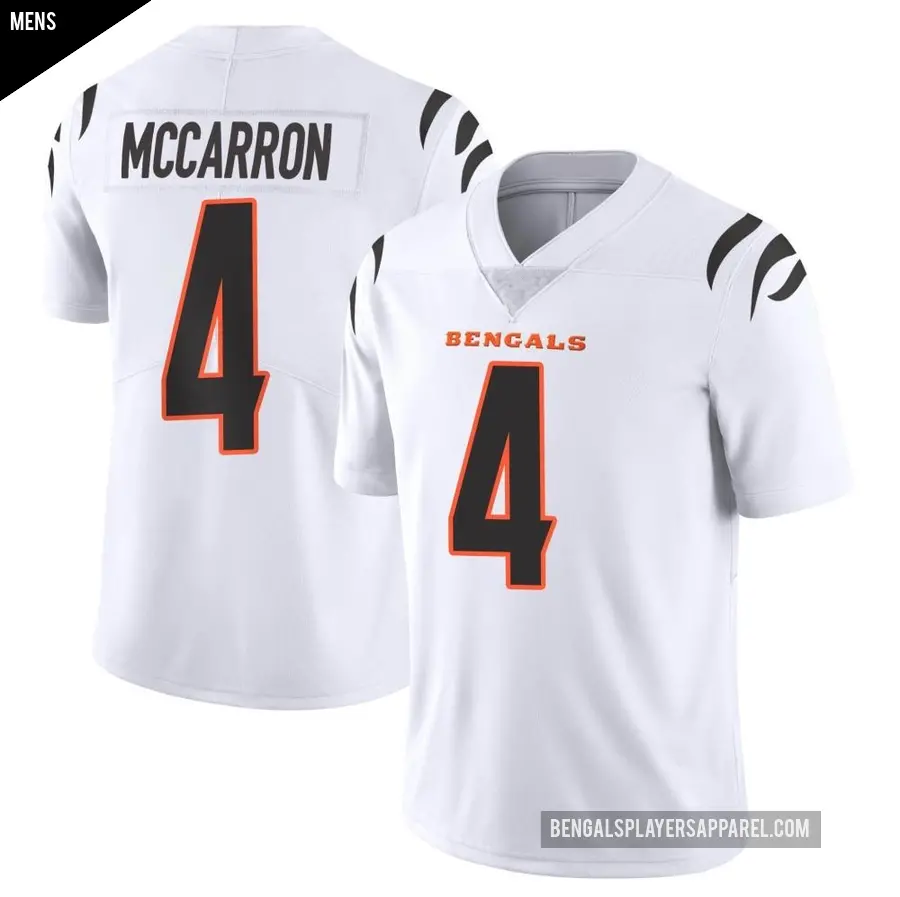 Men's Cincinnati Bengals ＃4 AJ McCarron White Limited Vapor Untouchable Jersey