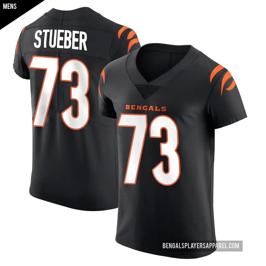 Men's Cincinnati Bengals ＃73 Andrew Stueber Black Elite Team Color Vapor Untouchable Jersey