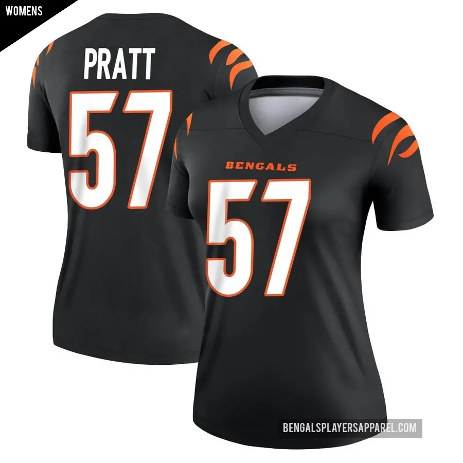 Women's Cincinnati Bengals ＃57 Germaine Pratt Black Legend Jersey