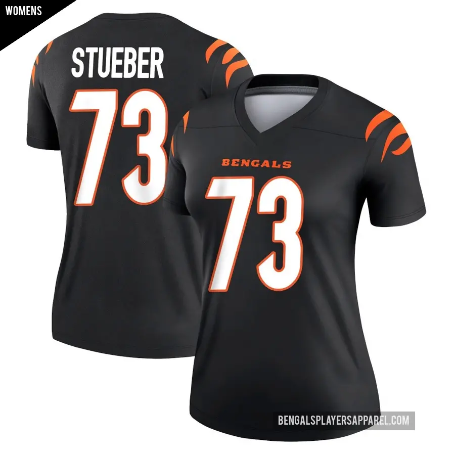 Women's Cincinnati Bengals ＃73 Andrew Stueber Black Legend Jersey