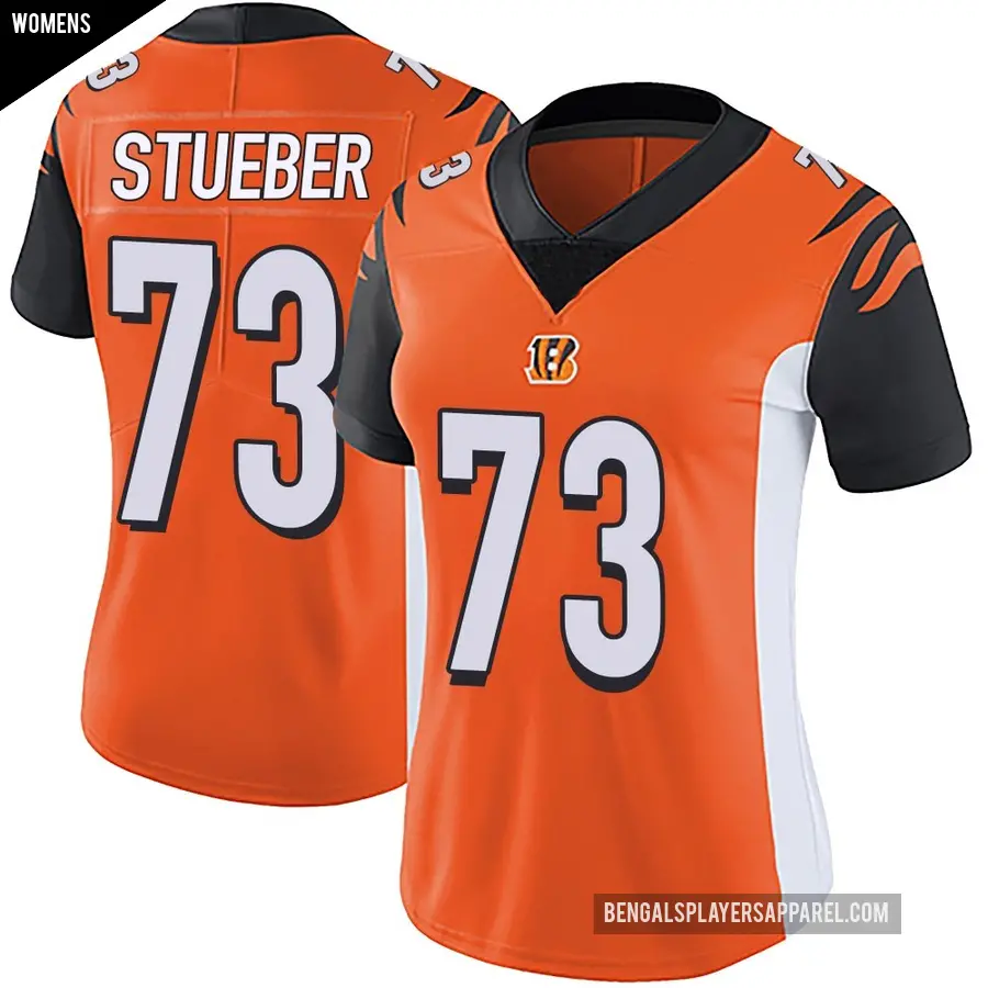 Women's Cincinnati Bengals ＃73 Andrew Stueber Orange Limited Vapor Untouchable Jersey