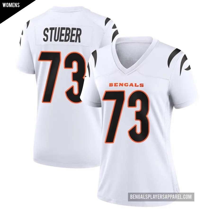 Women's Cincinnati Bengals ＃73 Andrew Stueber White Game Jersey