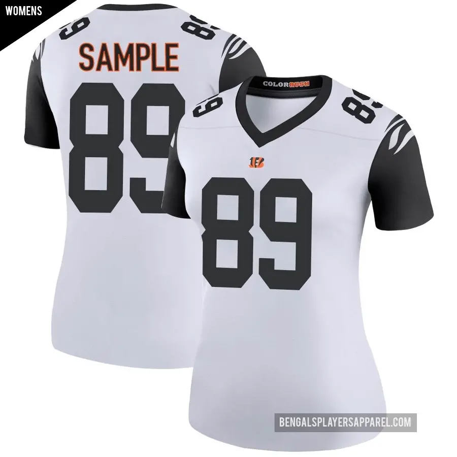Women's Cincinnati Bengals ＃89 Drew Sample White Legend Color Rush Jersey