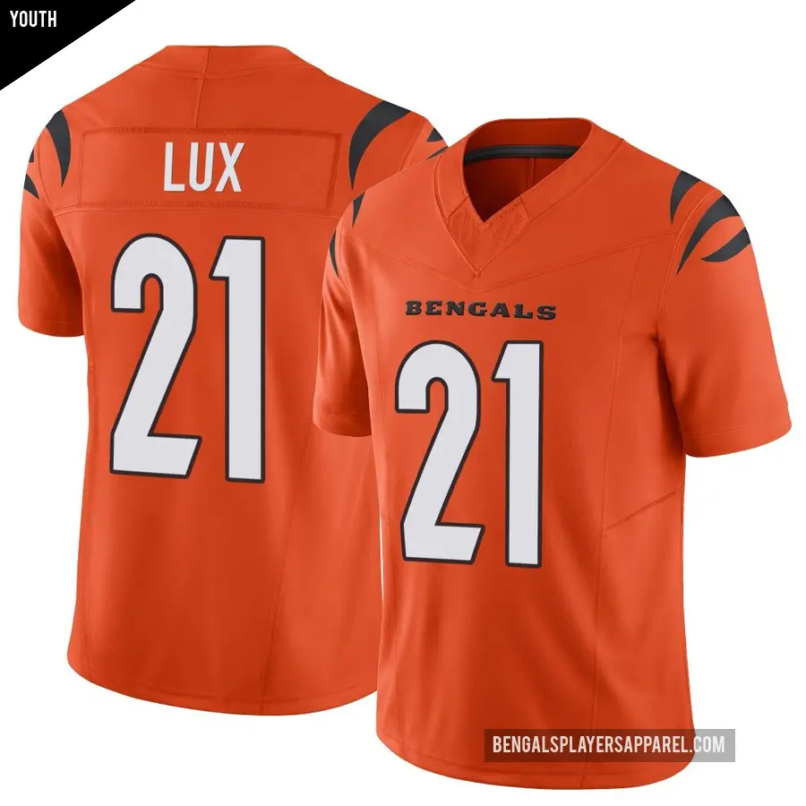 Youth Cincinnati Bengals ＃21 Bralyn Lux Orange Limited Vapor F.U.S.E. Jersey