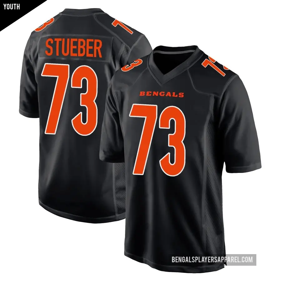 Youth Cincinnati Bengals ＃73 Andrew Stueber Black Game Fashion Jersey
