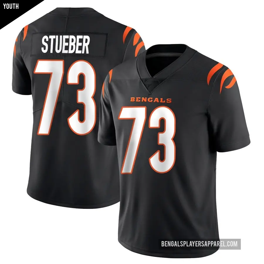 Youth Cincinnati Bengals ＃73 Andrew Stueber Black Limited Team Color Vapor Untouchable Jersey