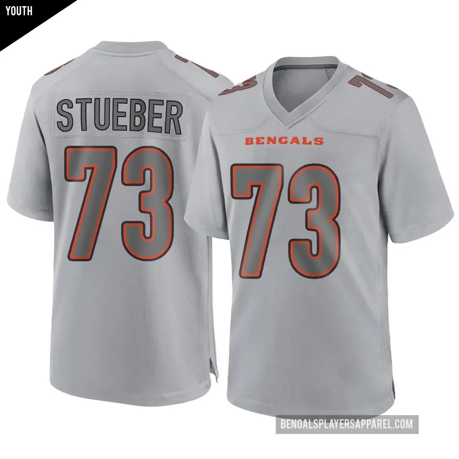Youth Cincinnati Bengals ＃73 Andrew Stueber Gray Game Atmosphere Fashion Jersey
