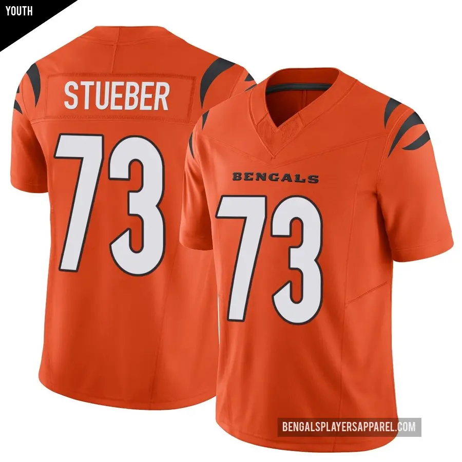 Youth Cincinnati Bengals ＃73 Andrew Stueber Orange Limited Vapor F.U.S.E. Jersey