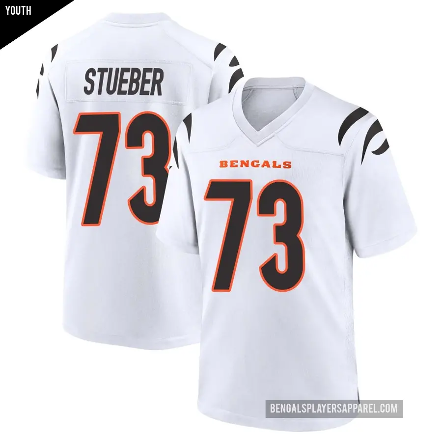Youth Cincinnati Bengals ＃73 Andrew Stueber White Game Jersey